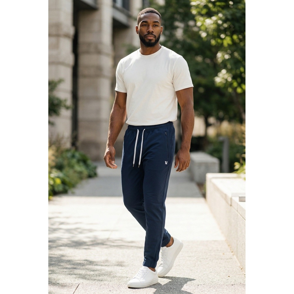 Vuori Transit Technical Joggers‎ Mens Medium BLUE Performance Stretch Pants V417